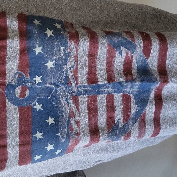 Sonoma Heather Gray Tee with Nautical and Patriotic Graphics - Picture 3 of 9